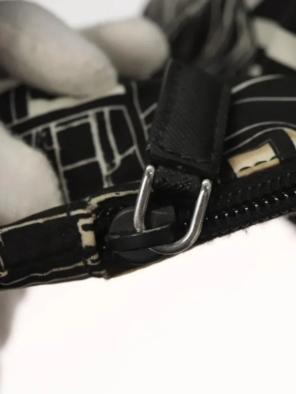 PRADA Shoulder Bag Nylon Black Silver Auth 125913 - Picture 10 of 16